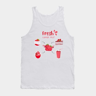 Strawberry Fresh Summer Fruit Tank Top